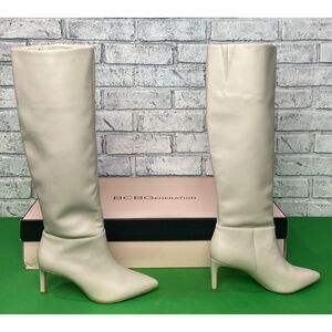 BCBGeneration Bianca Marlo Slouch To The Knee Boot Womens Size 7 White